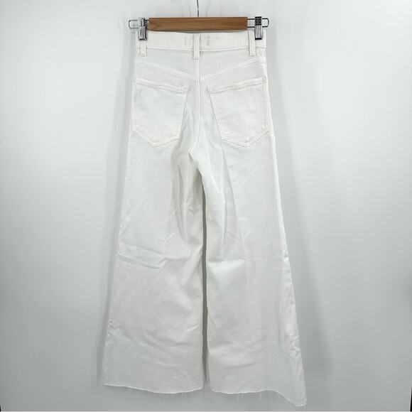 Madewell Flared Wide-Leg Crop Jeans in pure white Size 23 - Picture 10 of 10